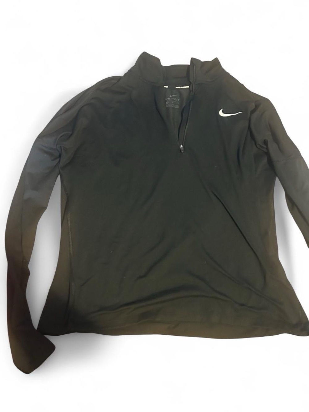 Nike Women's Black Long-Sleeve Quarter-Zip Top